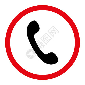 电话平板聚红和黑色彩四轮光栅图标黑色字形戒指电讯拨号热线电话号码红色讲话扬声器图片