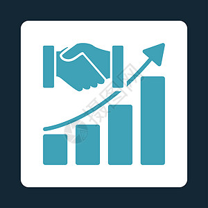 握手icon购置数增长图合同生长字形会议蓝色图表推介会经济金融商业背景