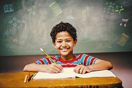 学校科目综合图象 涂鸦写作测试科学绘图微笑童年计算机学习男生班级图片
