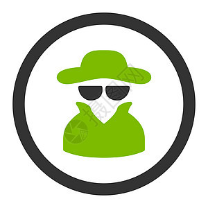 Spy 平板生态绿色和灰色数字秘密代理人侦探手表检查员网络外套调查间谍背景图片