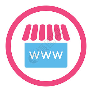 Webstore 平板粉色和蓝色栖息地全球购物中心入口庇护所购物网页销售不动产财产图片