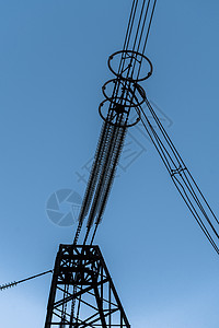 高压电线电缆工程引擎输电塔两极绝缘体网络变压器活力电网图片