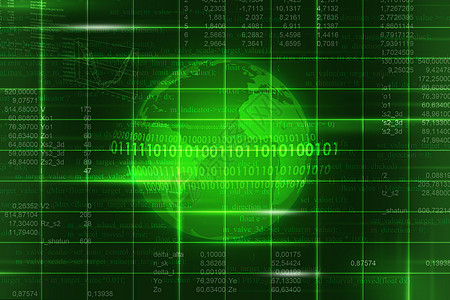 地球与数字背景摘要和数目矩阵大洲图片