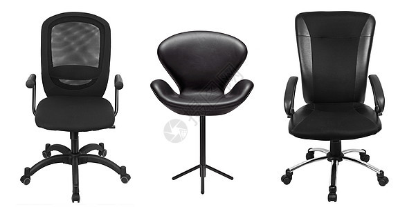 办公室椅子来自黑色皮革 与世隔绝弯头工作老板工作室软垫家具座位机动性纺纱扶手椅图片
