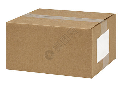 白上孤立的纸板盒棕色搬迁仓库纸盒办公室商业礼物配送白色包装图片