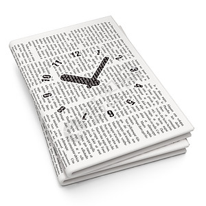时间概念 报刊背景时钟Clock报纸历史手表日程展示倒数小时阅读数字通讯图片