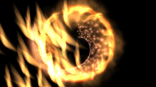 神秘火的数码化说明活力湍流天文学黑洞圆圈戒指火环车削插图涡流图片