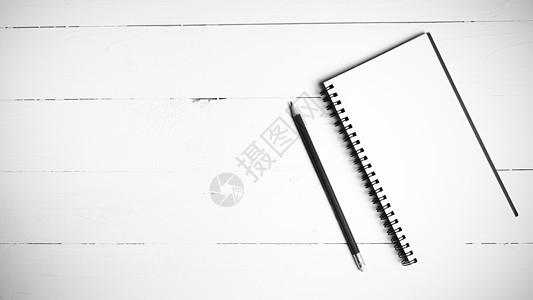笔记纸黑白颜色风格和笔记纸笔记本备忘录铅笔文档日记商业夹子教育写作条纹图片