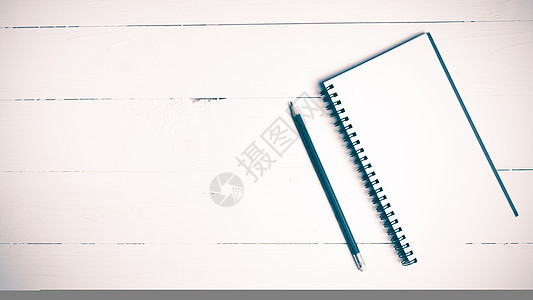 铅笔和笔记纸复写风格笔记本记事本空白文档日记备忘录笔记软垫写作条纹图片
