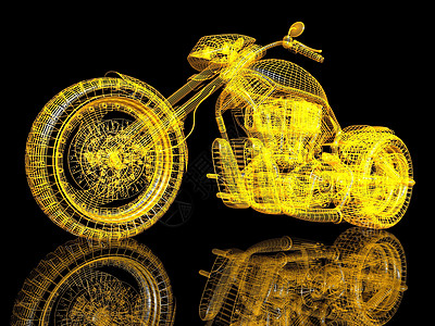 运动自行车宇宙技术发动机x光速度黑色车轮玻璃引擎蓝色背景图片