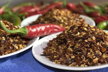 粉红色辣椒胡椒蔬菜味道草本植物烹饪宏观薄片食物香料图片