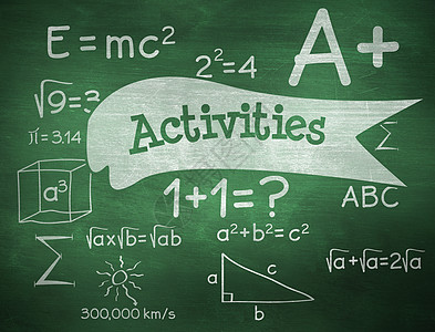 数学公式背景打击绿色黑板活动组织测试好处流行语一个字几何学闲暇数学公式三角形方程背景