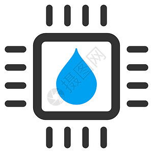 下降分析芯片图标技术字形化学品医疗化学硬件蓝色进步水滴液体图片