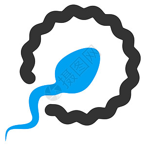 Sperm 渗透图标婴儿施肥女性蓝色灰色排卵精子生育力生物学性别图片