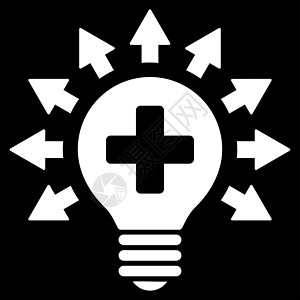 消感染灯光图标照明经营活力电气气泡暗示紫外线箭头黑色灯泡图片