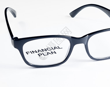财务计划字词见视镜透镜 业务概念图片