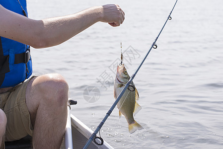 新渔获的渔民 伊利湖图片
