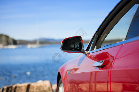 侧面后视镜宏观窗户白色安全合金镜子车辆曲线汽车反射图片