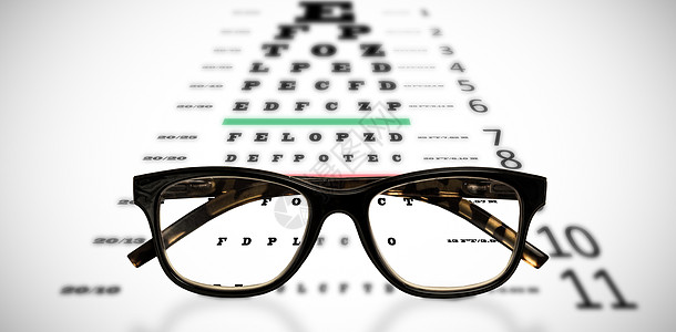 阅读眼镜的复合图象光学配镜师图表图片