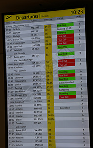 终端信息栏屏幕航空公司飞机场旅行展示飞机黑色图表时间航程图片