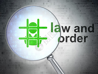 法律概念 使用光玻璃的刑法和法律与秩序图片