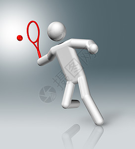 网球3D符号 奥林匹克运动图片