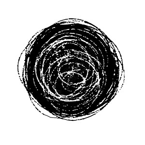 抽象的手画圆圆矢量圆圈绘画蜡笔艺术铅笔草图黑与白插图涂鸦图片