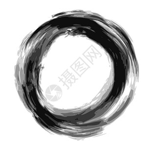 doodle 抽象手画图案圆形草图艺术阴影涂鸦铅笔绘画圆圈插图黑与白正方形图片