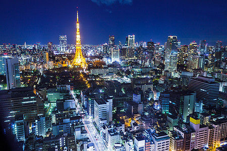 东京夜景日本东京市风景天线景观天际电视城市天文台建筑建筑学地标甲板背景