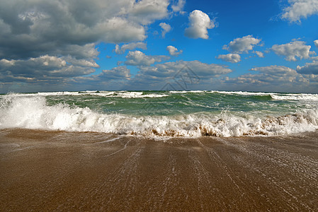 黑海暴风雨冲浪泡沫海浪海岸海洋风暴旅程天空云端图片