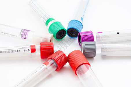 医疗血液管 化验室的测试管样本蓝色诊断病理紫色血糖白色血清绿色实验室图片