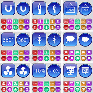 磁铁 墨水笔 折扣 360 剪影 聊天云 螺丝 折扣 图表 一大套多色按钮图片