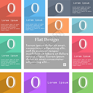 零图标符号 一组有色按钮徽章邮票插图成就数字标签质量图片