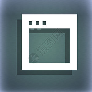 蓝色绿色抽象背景上的简单浏览器窗口图标符号 带有文字的阴影和空间   info whatsthis网络茶点文档界面标签数据窗户互图片