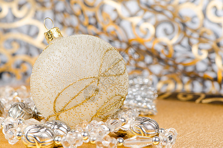 金金圣诞舞会展示喜悦礼物火花庆典季节假期玩具传统玻璃图片