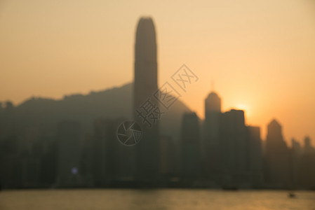 城市海天际香港市风景 香港胜利港夜景观光国家景观庆典新年天际城市场景商业蓝色摩天大楼背景