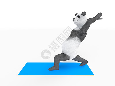 熊猫宝宝推动运动员高清图片