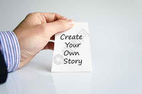 创建您自己的故事文本概念领导心理学管理人员乡愁男人成功就业职业进步旅行图片