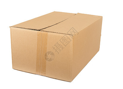 棕色纸板盒纸盒礼物白色邮政回收盒子卡片纸板送货褐色图片