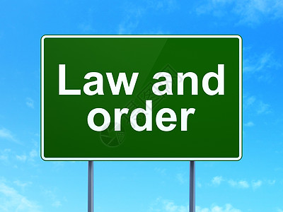 法律概念 道路法和秩序标志背景防御财产招牌街道法庭指针命令权利知识分子路牌图片
