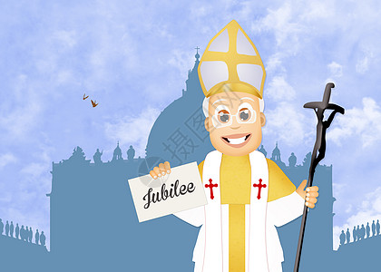 欢庆圣年纪念日信仰团体庆典怜悯教会人群牧师周年插图图片