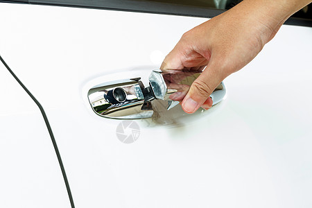 打开车门运输金属安全控制技术白色高清图片