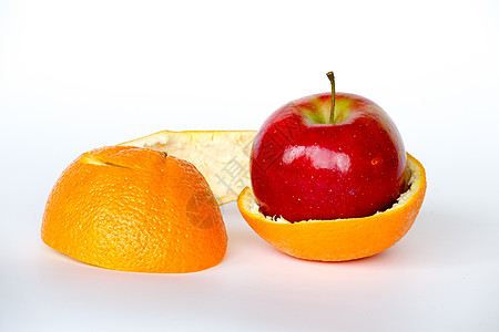橙子内部的苹果化学品食物编辑蔬菜实验室遗传学注射吸管生物农业图片