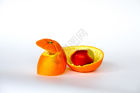 橙子内部的苹果生物实验室危害编辑基因科学实验遗传学注射器注射图片