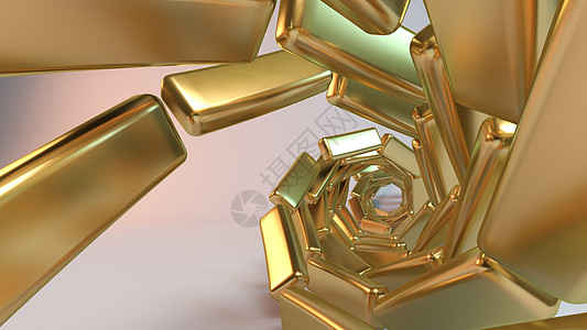 金色抽象背景 3金属盒子柔软度曲线艺术活力金子力量流动海浪图片