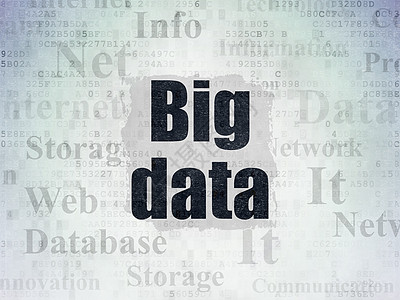 数据概念 数字纸张背景的大数据中心黑色白色代码硬件程序绘画网络备份服务器图片