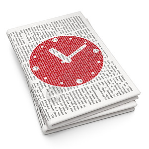 时间概念 报刊背景时钟Clock报纸阅读手表历史展示通讯白色年表日程倒数图片