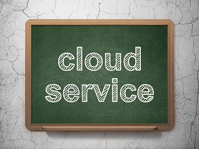 云层技术概念 黑板底面的云服务图片