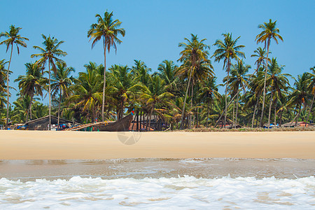 GOA 海岸景观泡沫支撑旅游天堂海浪蓝色村庄天空海洋太阳图片