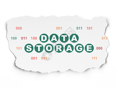 信息概念数据存储在撕纸背景上贮存中心网络代码数字程序备份创新绿色服务器图片